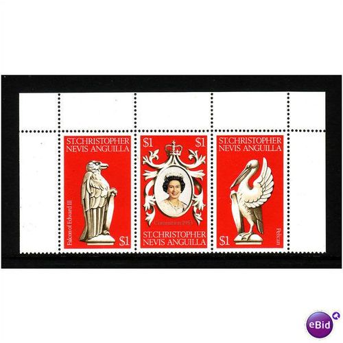 ST CHRISTOPHER 1978 CORONATION SET 3 VALS SG 389/391 U/M MINT