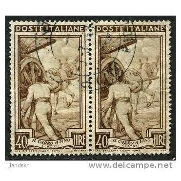 1950 Michel 819 - fine used (o) pair - watermark 3