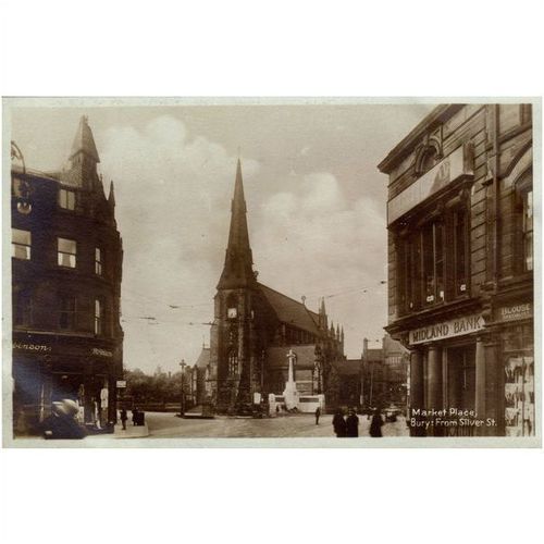 Lancashire - BURY - Market Place from Silver Street - RP - c.1930s