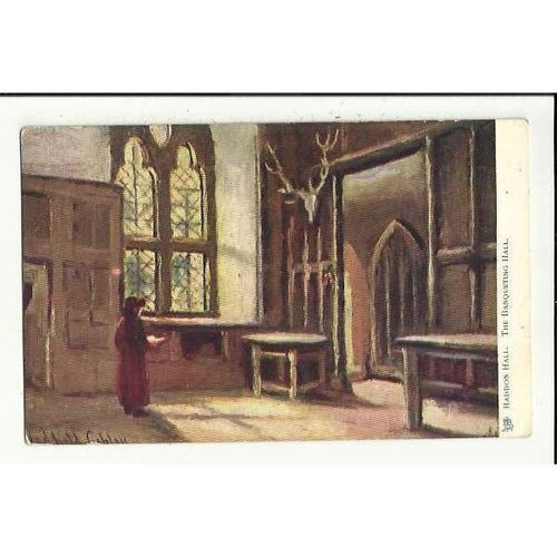 1487 HADDON HALL Banqueting Hall Tuck Oilette Postcard