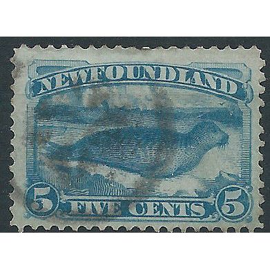 Newfoundland 1876 SG43 5c Blue Fine Used....