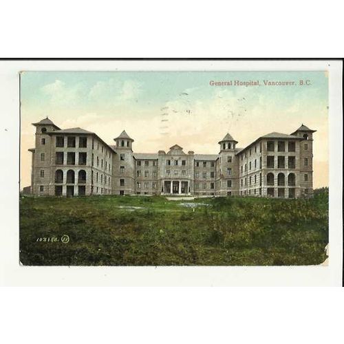 Canada VANCOUVER General Hospital Postcard by Valentine (103156)