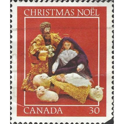 CANADA, CHRISTMAS, Holy Family, orange-red 1982, 30c