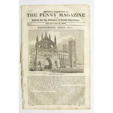 1834 The Penny Magazine No. 149 Westminster Abbey, Part I