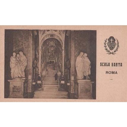 Scala Santa Roma Italy Italian Postcard Staircase Vintage