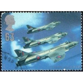 1997 British Aircraft Designers. 63p Sir Sidney Camm, Hawker Hunter. Good Used