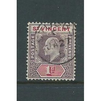 st.vincent stamps sg86 used sg 86 watermark multiple crown ca
