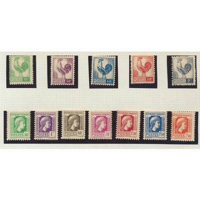 France Stamps Scott #477 To 491, Mint Hinged