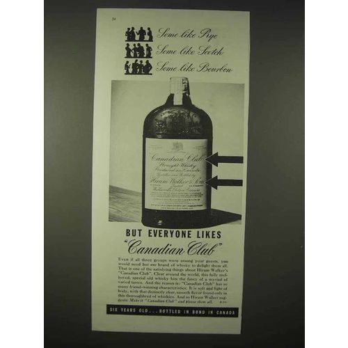 1935 Canadian Club Whisky Ad - Everyone Likes