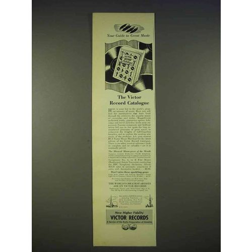 1940 Victor Records Ad - Your Guide to Great Music