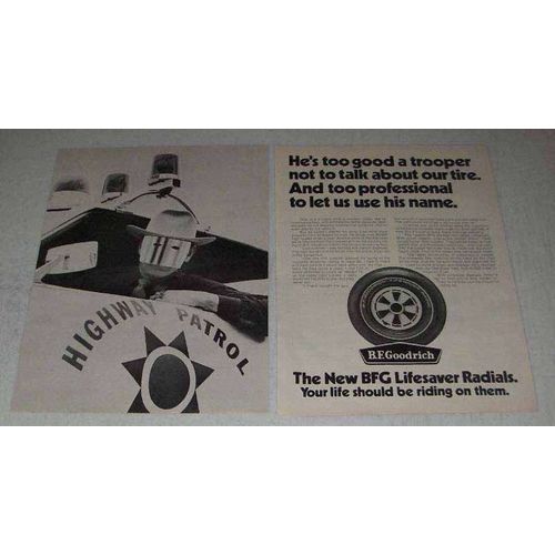 1970 B.F. Goodrich Lifesaver Radial Tires Ad - Trooper
