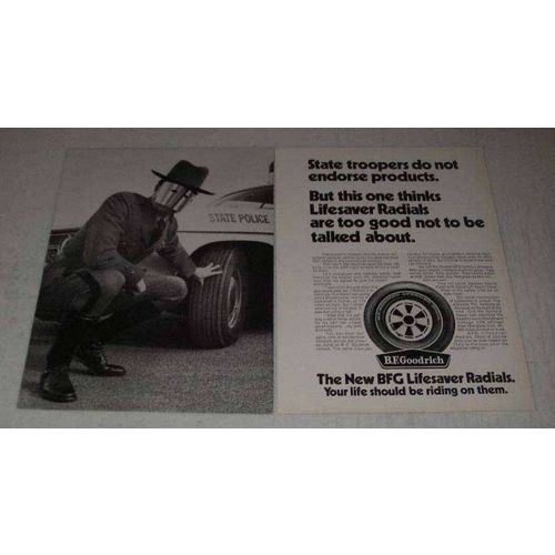 1970 B.F. Goodrich Lifesaver Radial Tires Ad - Troopers