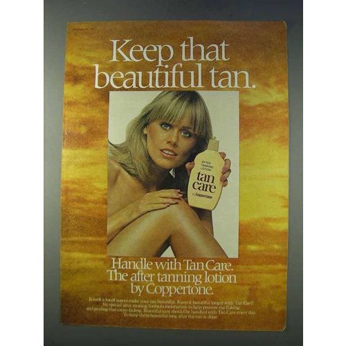 1978 Coppertone Tan Care Tanning Lotion Ad - Keep Tan