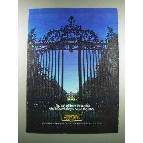 1983 Johnnie Walker Black Label Scotch Ad - Outside