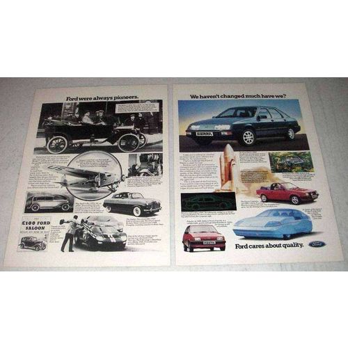 1984 Ford Car Ad - Sierra, Escort Cabriolet, Probe IV
