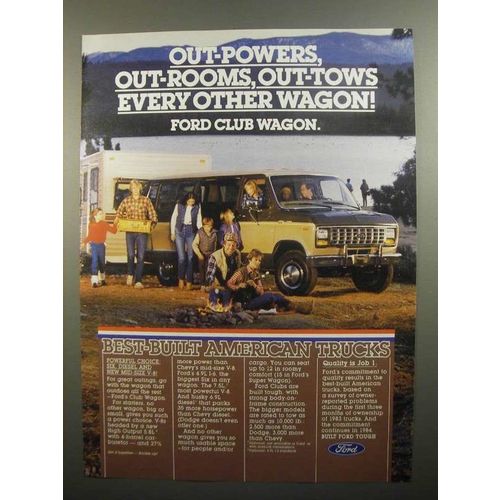 1984 Ford Club Wagon Ad - Out-Powers Out-Rooms