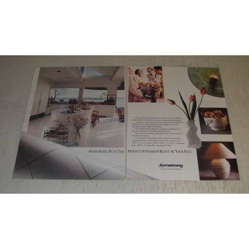 1989 Armstrong Sculptured Collection Solarian Floors Ad