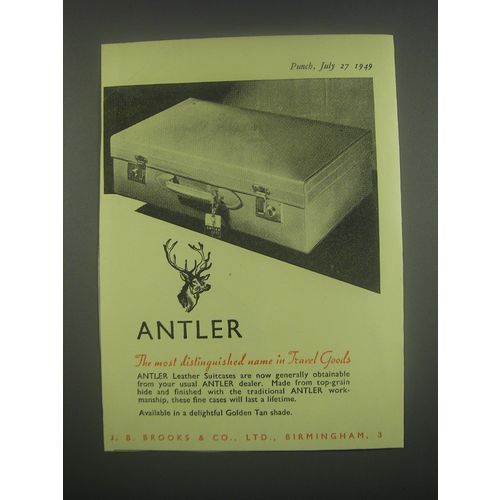 1949 Antler Luggage Ad - Antler The most distinguished name