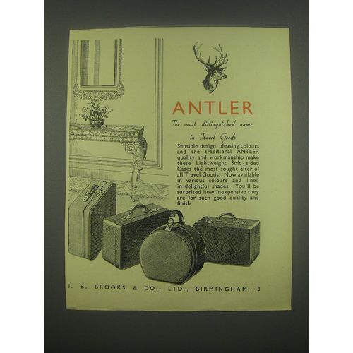 1949 Antler Luggage Ad - Antler the most distinguished name in travel goods