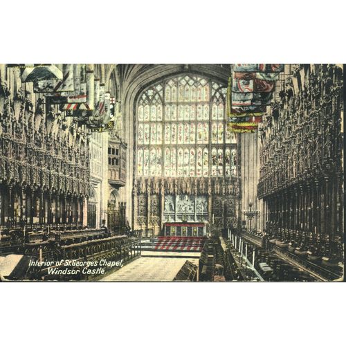 GB Postcard - Interior of St. George's Chapel, Windsor Castle, Berkshire