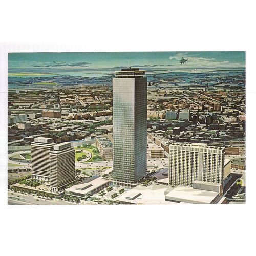 PRUDENTIAL CENTER, BOSTON, MASSACHUSETTS USA used vintage postcard, 1965 pm =