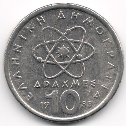Greece : 10 Drachmes 1988