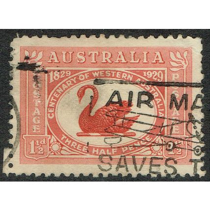 Australia 1929 Centenary of Western Australia 1½d Dull Scarlet SG116 GU