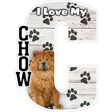 I Love My Chow Fridge Magnet