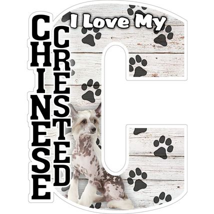 I Love My Chinese Crested Fridge Magnet
