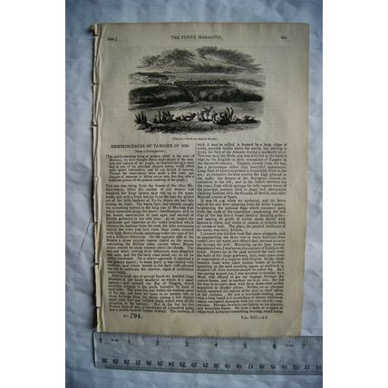 1844 The Penny Magazine No. 794 Tangier, Adur Arun Wey, George Psalmanazar, owls