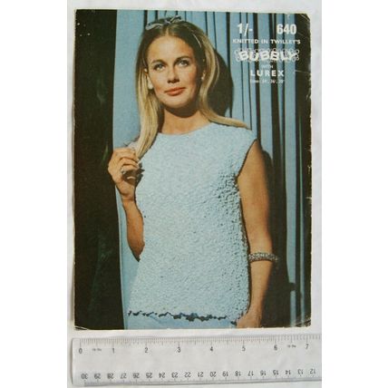 Vintage: Twilley's 640 evening sweaters, Bubbly with Lurex, 34-38 inch