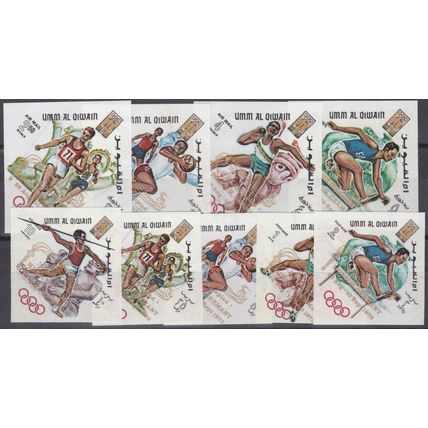 ZAYIX Umm Al Qiwain UAE MI 323B-331B MNH IMPF Olympics Summer Sports