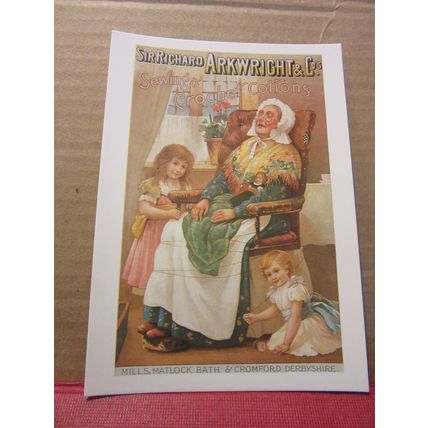 ARKWRIGHT & Co SEWING COTTONS unused postcard Mumbles Railway cards MRP/262 =