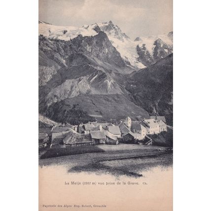 La Meije Vue Prise De La Grave French Old Postcard