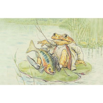 The Tale Of Jeremy Fisher Stickleback Beatrix Potter 1906 Book Postcard