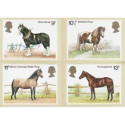 GB 1978 July PHQ M set of 4 Horses