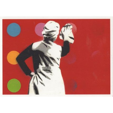 Spot Bubble Remover German Stencil Painting Unique Art Postcard