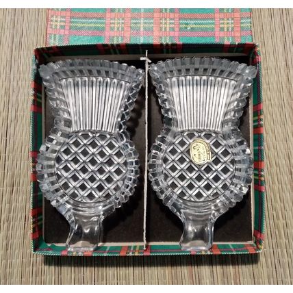 Glass Ashtray Bohemia Pin Trinket Dish 11.8cm Long x 6.5cm Wide