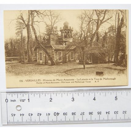 vintage postcard Versailles, Hamlet of Marie Antoinette, Milk House & Tower