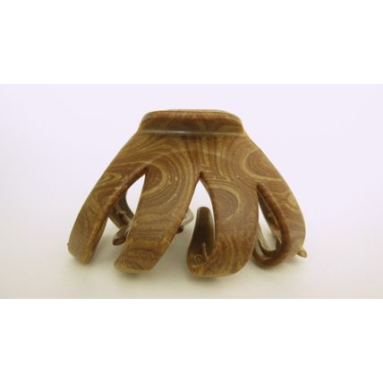 Faux wood wooden octopus hair claw clip for thick hair