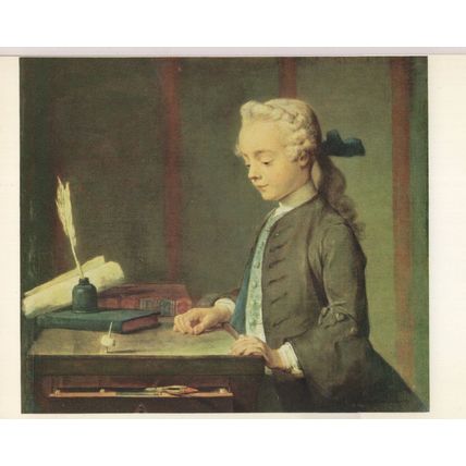 Chardin Boy With A Teetotum Spinning Top Toy Painting Postcard