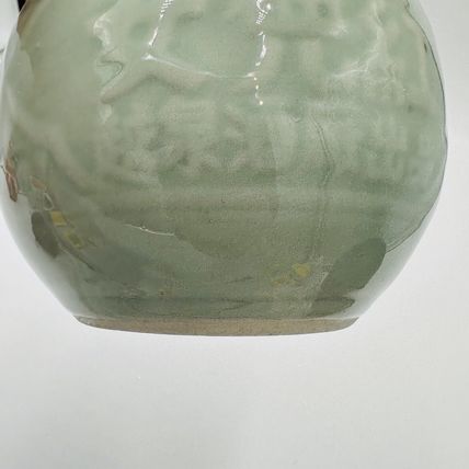 Antique Spirit Pot Chinese Celadon Ceramic Pouring Jug Green Glossy Round