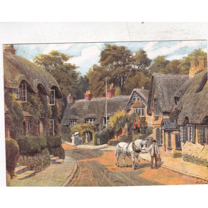 A.R.Quinton Old Village Isle of Wight Postcard posted 2011 crease