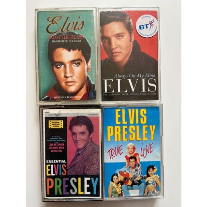 4 X ELVIS PRESLEY UK AUDIO CASSETTES