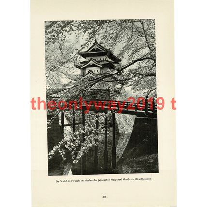 Hirosaki Castle, Japan, Book Illustration (Print), 1935