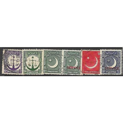 1940's/1950's 6 different values - fine used (o)