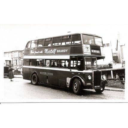 Black & White Photograph of Western Welsh Omnibus Co. Ltd. - DKG 943