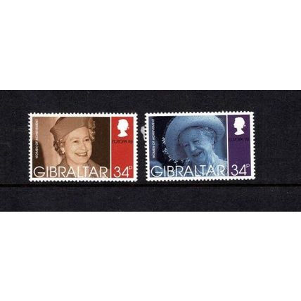 GIBRALTAR 1996 EUROPA QUEEN & QUEEN MOTHER MINT NEVER HINGED MNH