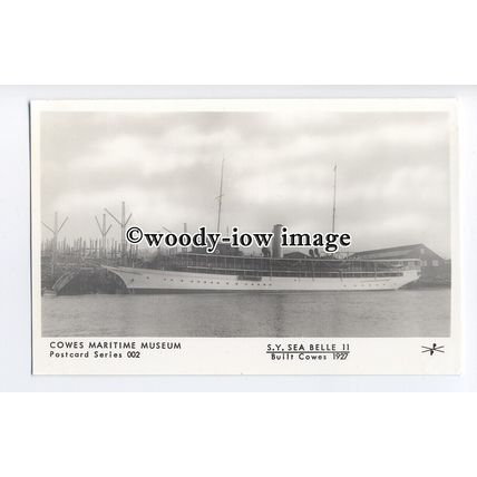 pp2010 - Cowes Maritime Museum, S.Y.Sea Belle 11, built 1927 - Pamlin postcard