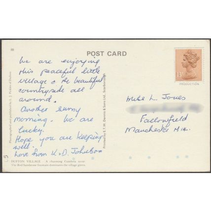 Dufton Village, Westmorland, c.1984 - LJ Pickles Postcard